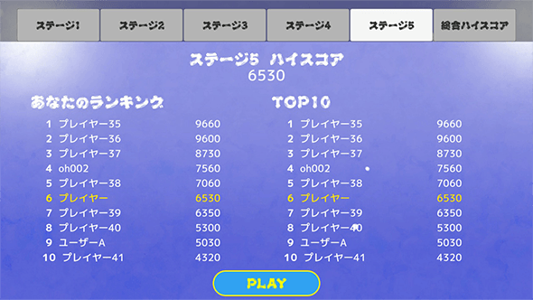 ステージ5ランキング